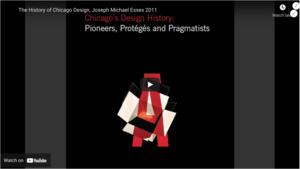 Abstract geometric design with layered red and white shapes on a black background.